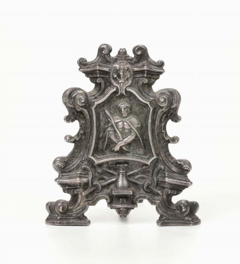 Pace in fusione di bronzo a cera persa argentata a fuoco, Bologna, XVII secolo  - Auction Fine Art - I - Cambi Casa d'Aste