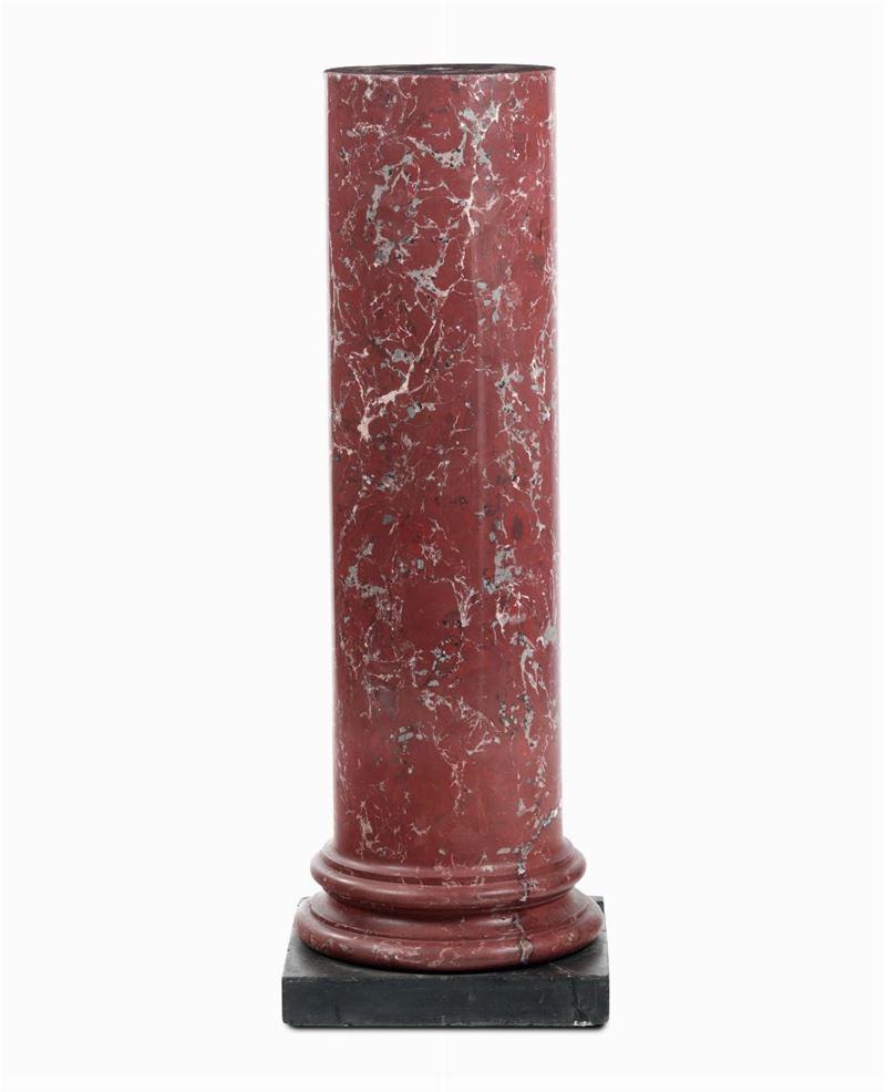 Colonna in marmo rosso, XIX-XX secolo  - Asta Antiquariato - I - Cambi Casa d'Aste