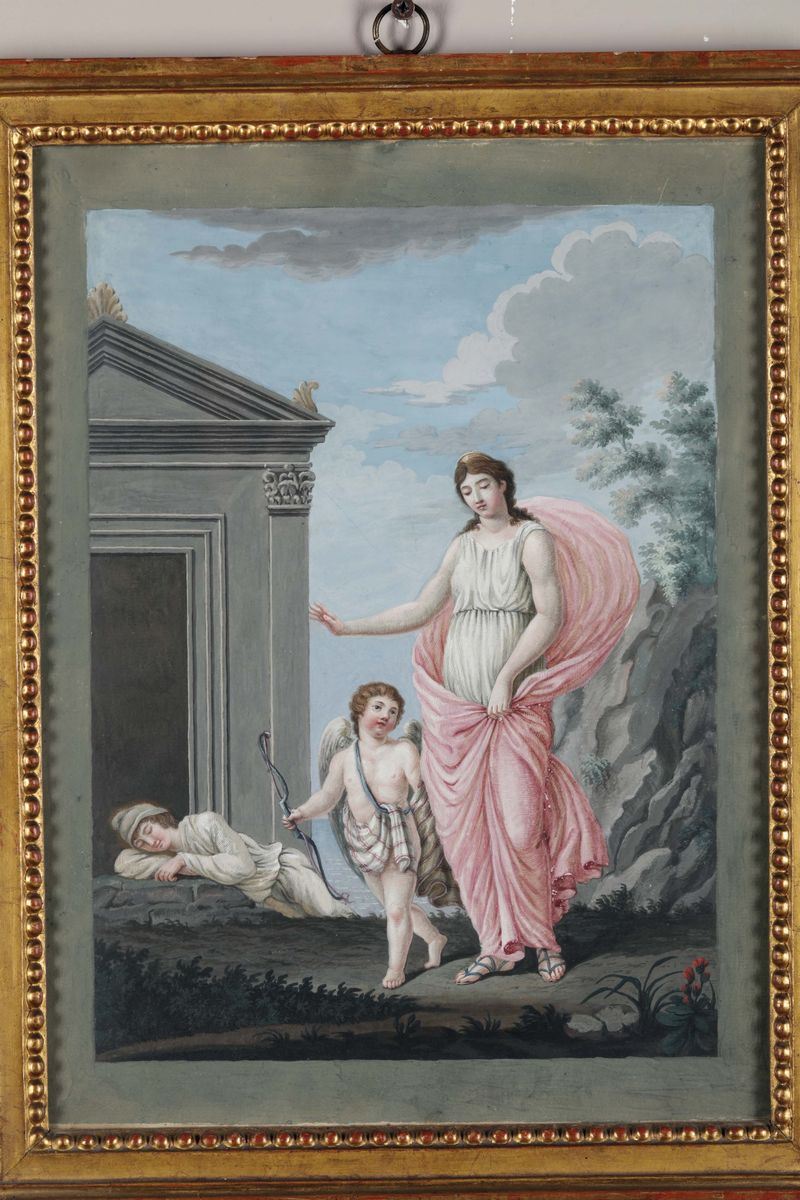 Pittore del XVIII-XIX secolo Scena classica con figure  - Asta Importanti Opere e Arredi - Cambi Casa d'Aste