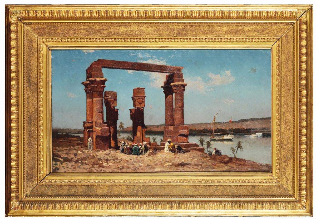 Achille Vertunni (1826 - 1897)lungo il Nilo
