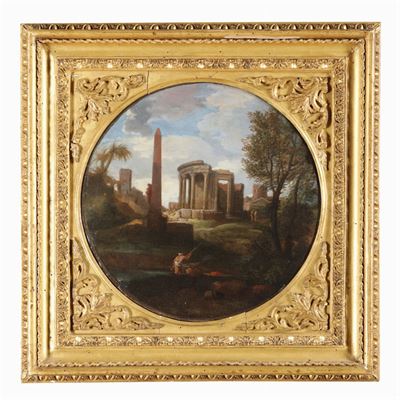 Scuola del XVIII Secolopaesaggio con Rovine