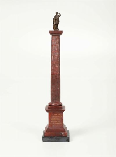 Colonna Traiana in Marmo Rosso Antico, XIX Secolo