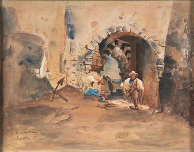 Vincenzo Cabianca (1827-1902)arco della Chiesa di Portovenere, 1882