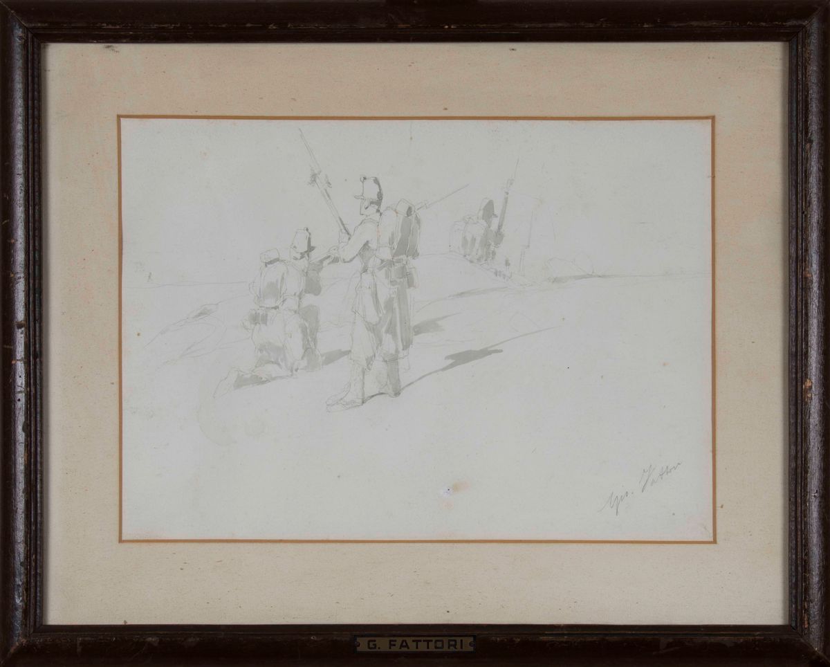 Giovanni Fattori (livorno 1825 - Firenze 1908)militari