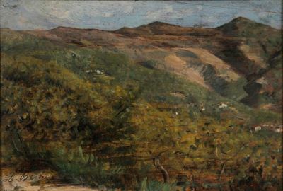 Luigi Bechi (firenze 1830-1919)paesaggio, 1875