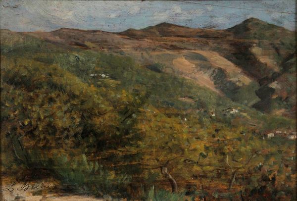 Luigi Bechi (Firenze 1830-1919) Paesaggio, 1875