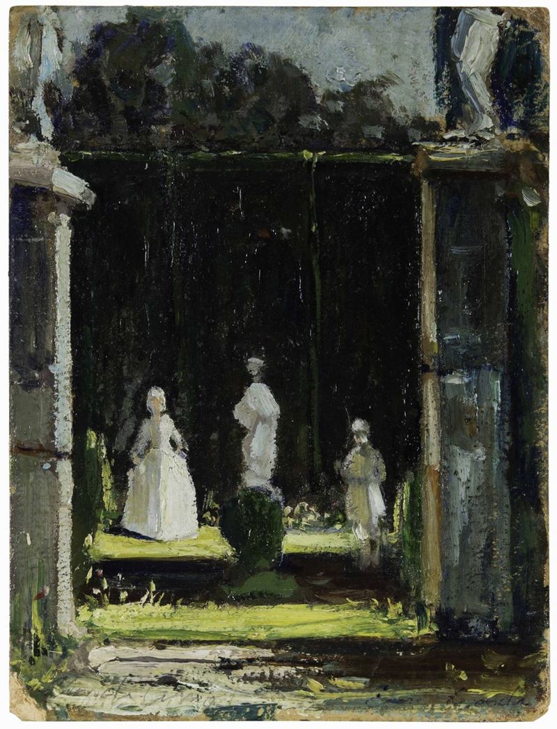 Emma Ciardi (Venezia 1879-1933) Giardini  - Asta Dipinti del XIX e XX secolo - Cambi Casa d'Aste
