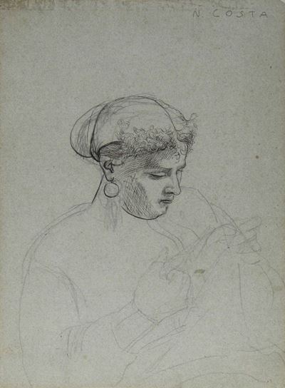 Nino Costa (1826 - 1903)donna Bambino