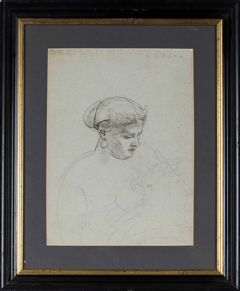 Nino Costa (1826 - 1903)donna Bambino
