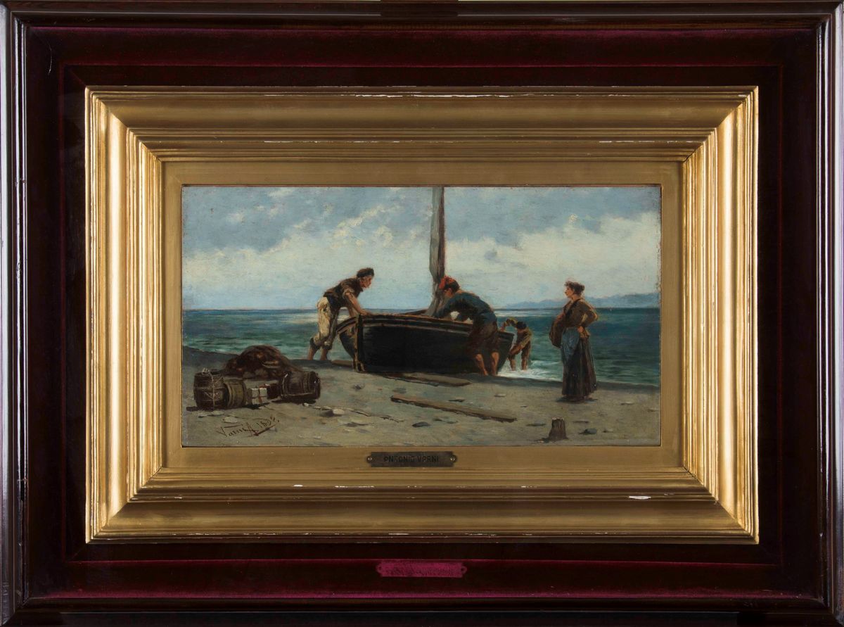 Antonio Varni (1841-1908)pescatori, 1895
