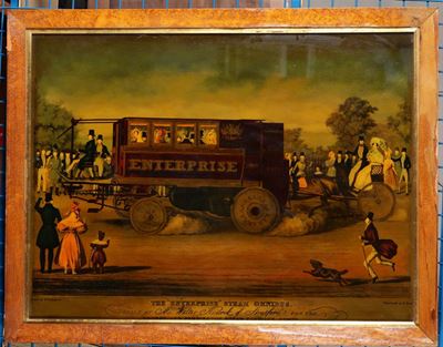 Stampa su Vetro Raffigurante The Enterprise Steam Omnibus XIX Secolo