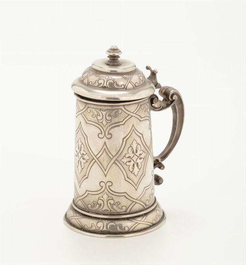 Tankard in argento, manifattura italiana del XX secolo  - Auction Fine Art - I - Cambi Casa d'Aste