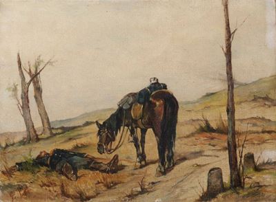 Giovanni Fattori (1825 - 1908), Attribuito Ascena Militare