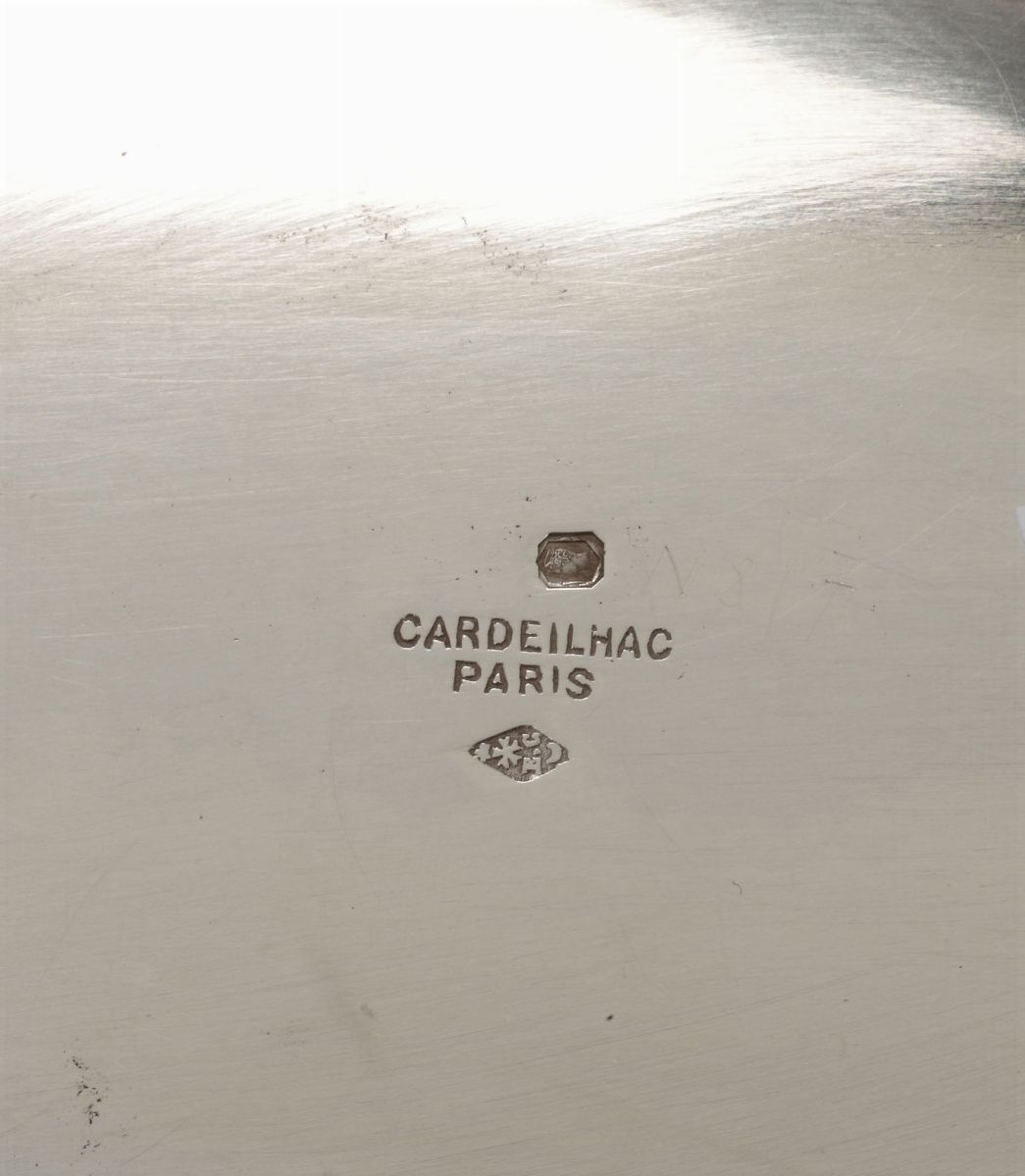 Coppia di Cestini in Argento Sbalzato e Cesellato. Parigi XX Secolo. Argentiere E. Cardeilhac