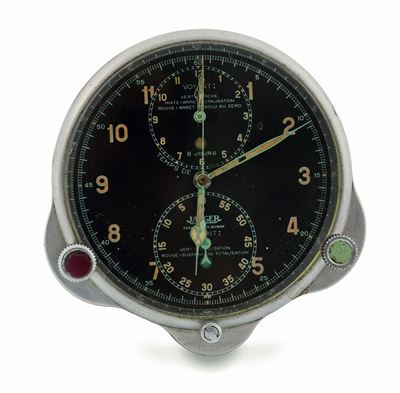 Jaeger Lecoultre, Swiss, Orologio da Cruscotto Aereo. Realizzato nel 1940 Circa
