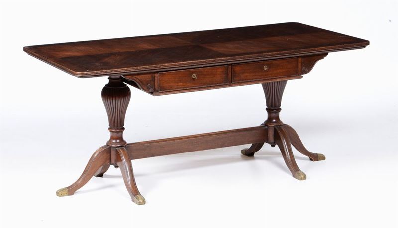 Tavolo rettangolare in mogano, Inghilterra XIX secolo  - Asta Antiquariato - I - Cambi Casa d'Aste