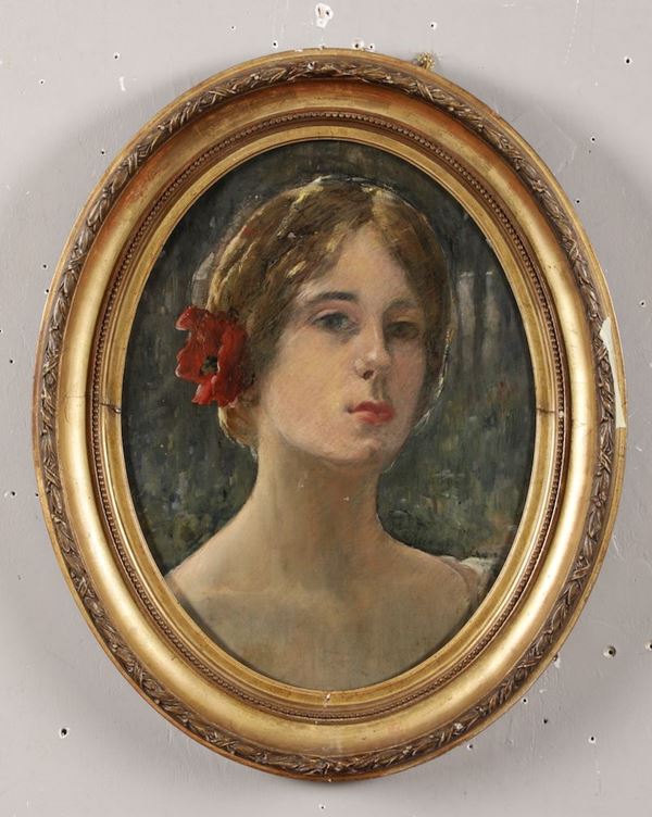 Pittore del XIX-XX secolo Ritratto femminile