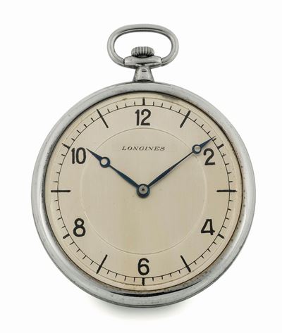 Longines, Cassa No. 2950636. Orologio da Tasca in Oro Bianco 18k. Realizzato nel 1930 Circa