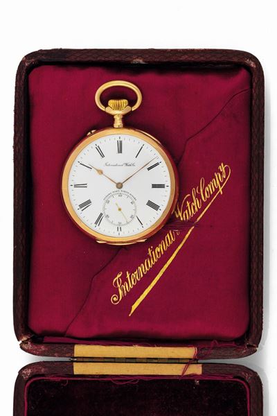 Iwc, International Watch Co., Schaffhausen, Cassa No. 373301. Orologio da Tasca, in Oro Rosa 18k ...