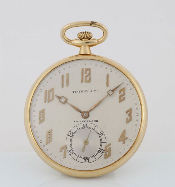 Tiffany&Co., Switzerland. Orologio da tasca in oro giallo 18K. Realizzato nel 1930 circa