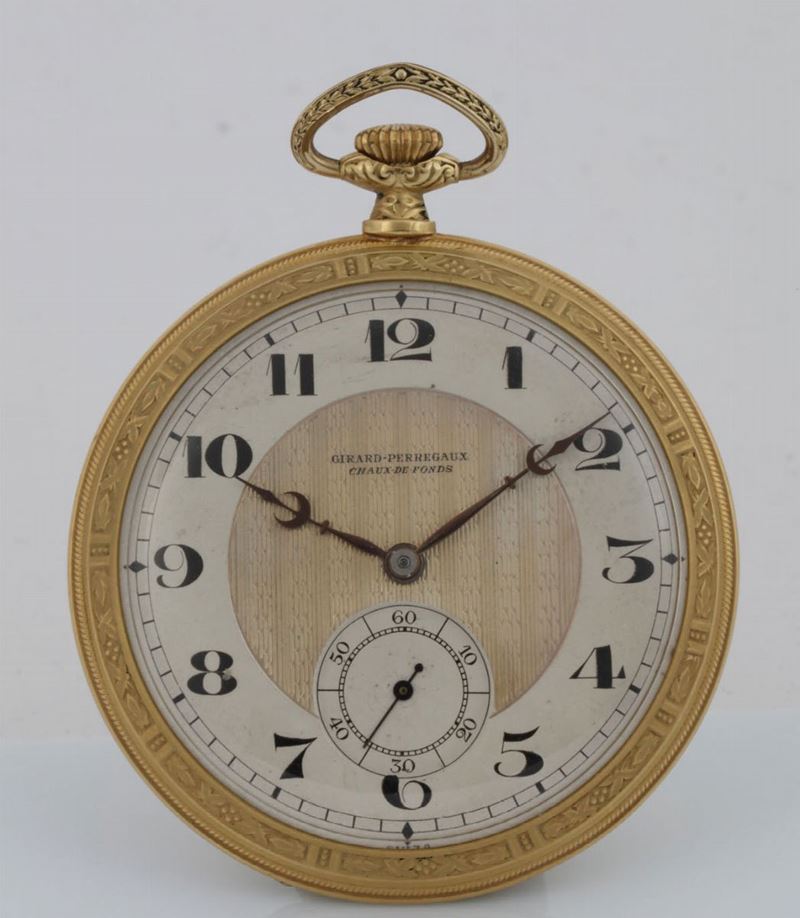 GIRARD PERREGAUX, cassa No. 437666. Orologio da tasca, in oro giallo 18K. Realizzato nel 1920 circa  - Asta Orologi da Polso | Cambi Time - Cambi Casa d'Aste