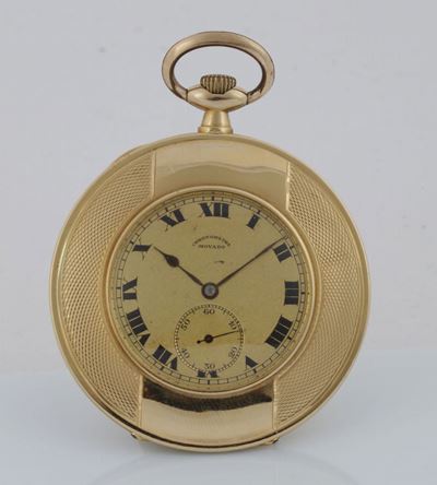 Movado, Chronometre. Orologio da Tasca, in Oro Giallo 18k. Realizzato nel 1930 Circa