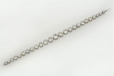 Bracciale con Diamanti Taglio Brillante a Scalare per Ct 20,00 Circa