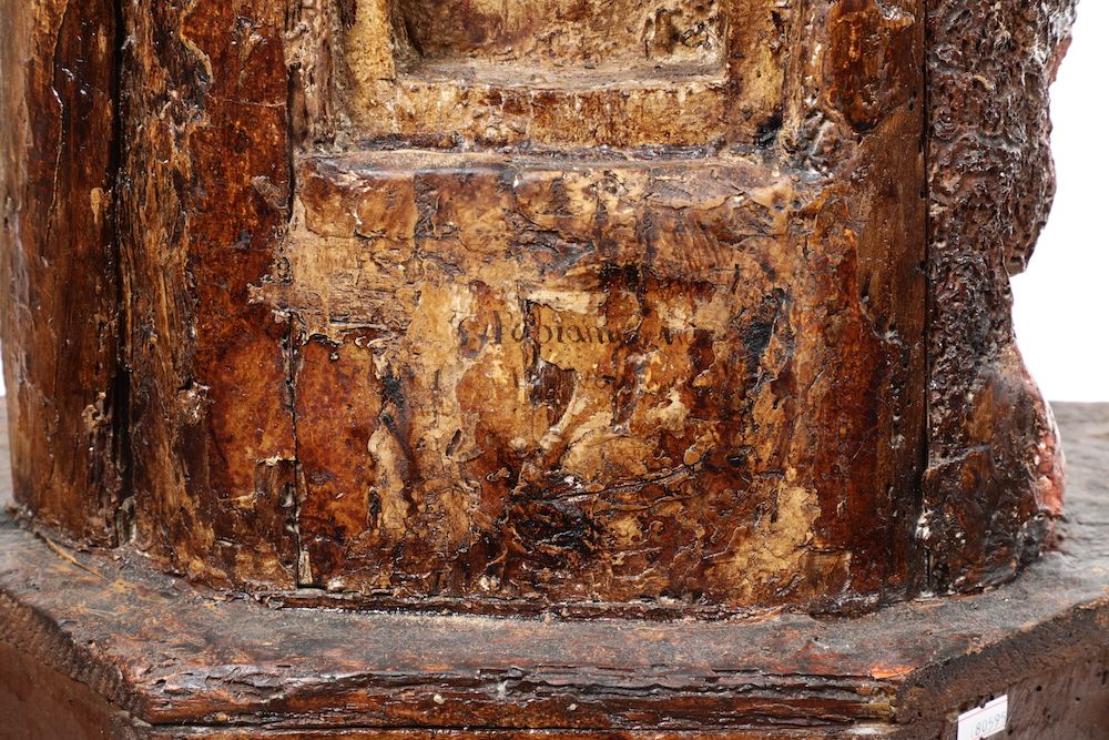 Scultura/reliquiario Ligneo Rappresentante Gesù Cristo. Arte Barocca Italiana del XVII Secolo