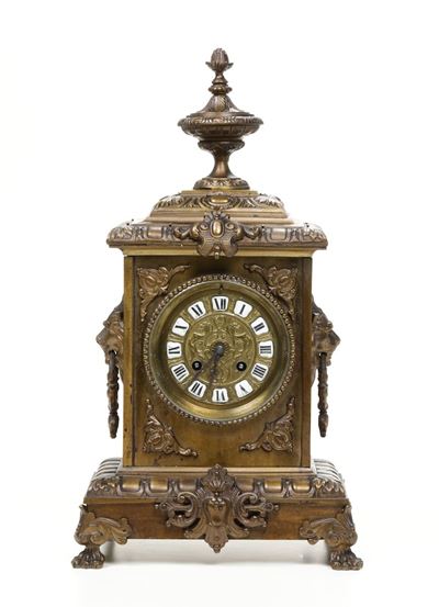 Pendola da Tavolo in Metallo Dorato, XIX-XX Secolo