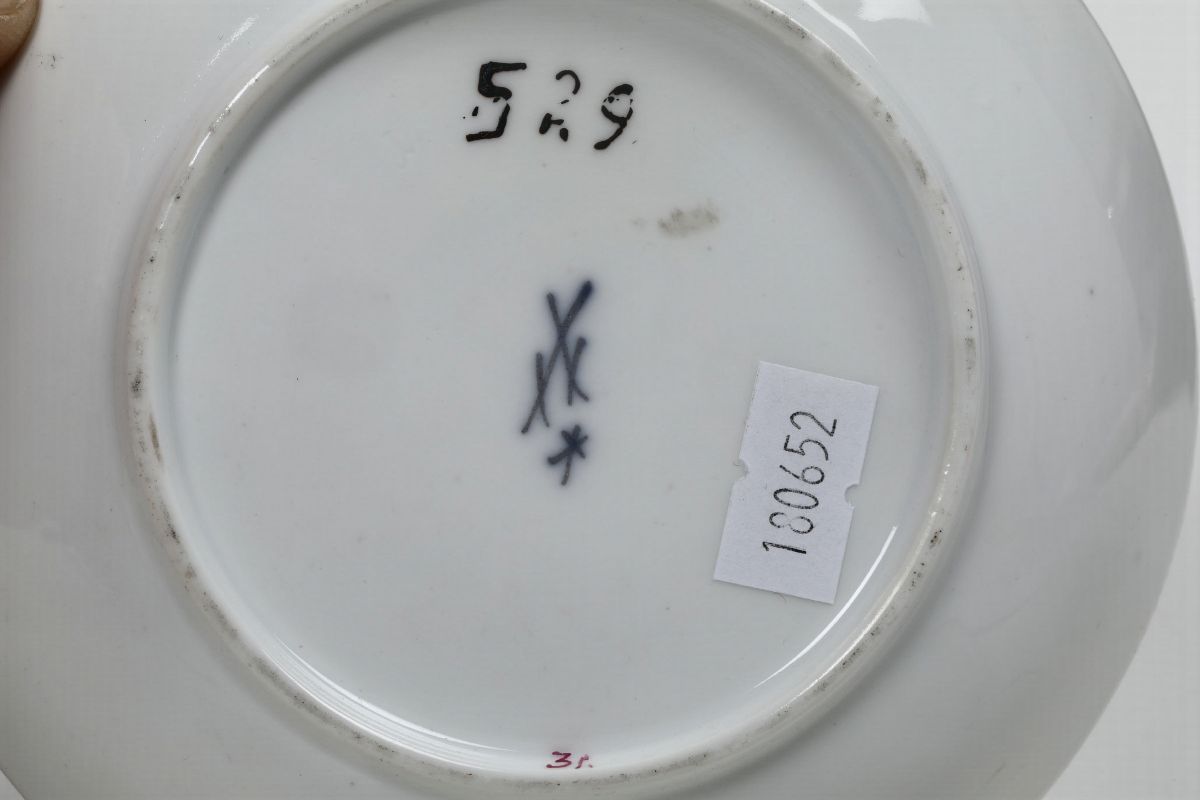 Due Tazze con Piattino Meissen, Periodo Marcolini, Fine del XVIII Secolo