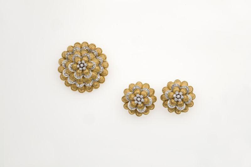 Gold and diamond parure  - Auction Jewels Timed Auction - Cambi Casa d'Aste