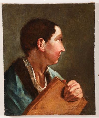 Scuola del XVIII Secoloprofilo di Giovane con Libro