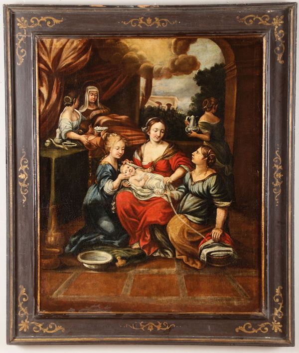 Pittore del XVIII secolo Natività di San Giovanni Battista