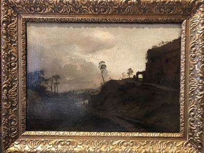 Evert Oudendijck (1650-1695)paesaggio con Architetture