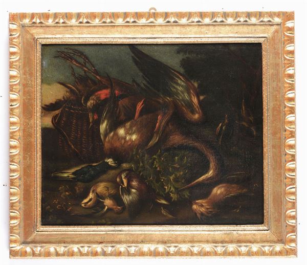 Baldassarre De Caro (Napoli 1689-1750) Natura morta con cacciagione