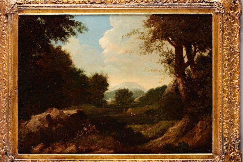 Jan Gottlieb Glauber (1656-1703)paesaggio con Figure