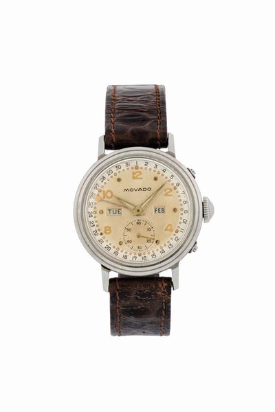 Movado, Fab. Suisse , Calendograph . Orologio da Polso, in Acciaio con Triplo Calendario. Realizz...
