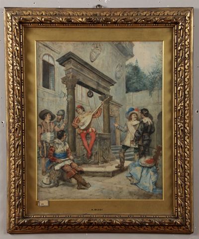 Achille Buzzi (XIX-XX Secolo)scena Storica