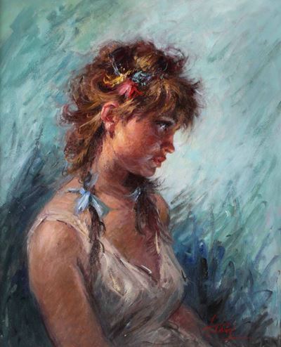 Clemente Tafuri (1903-1971)ritratto Femminile