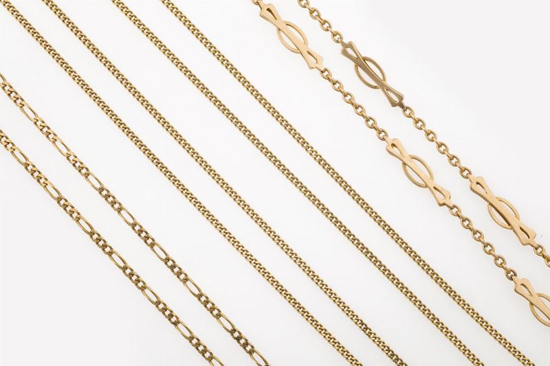 Four gold chains  - Auction Jewels Timed Auction - Cambi Casa d'Aste