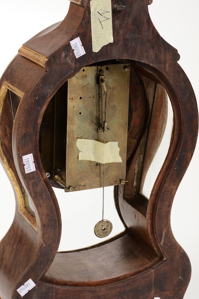 Pendola da Tavolo in Legno Dipinto e Dorato, Francia, XIX Secolo