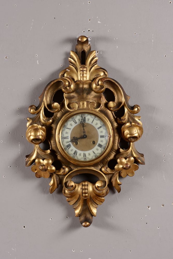Lotto Composto da Sveglietta con Smalti, Pendola in Bronzo Dorato e Orologio da Parete