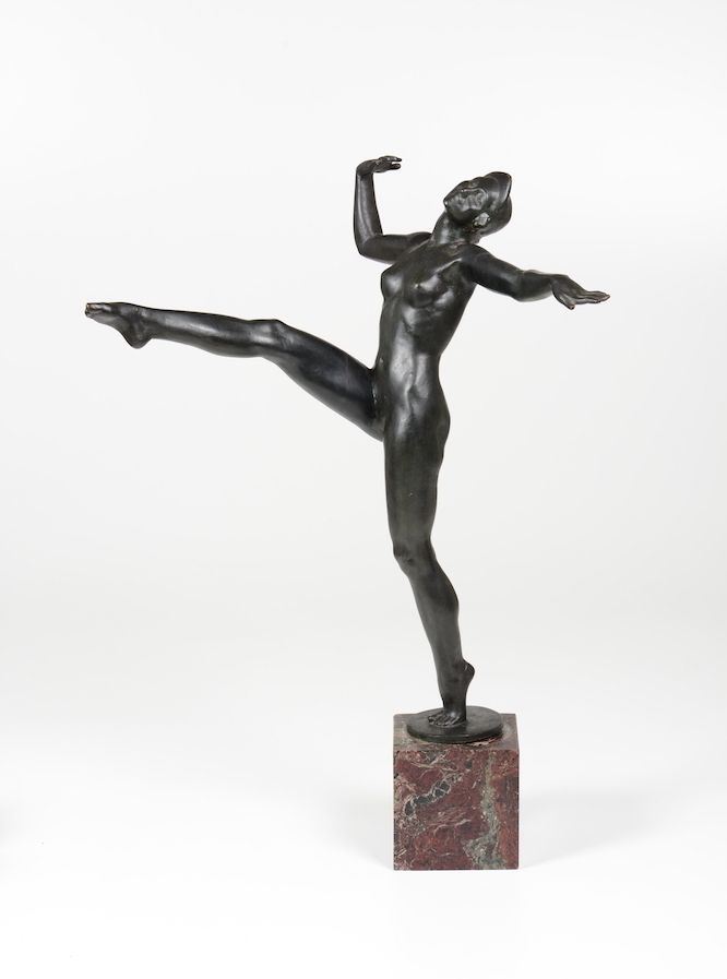 Ballerina in bronzo brunito, XX secolo  - Auction Works of Art Timed Auction - IV - Cambi Casa d'Aste