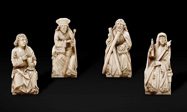 Four ivory figures, Germany, 18th century