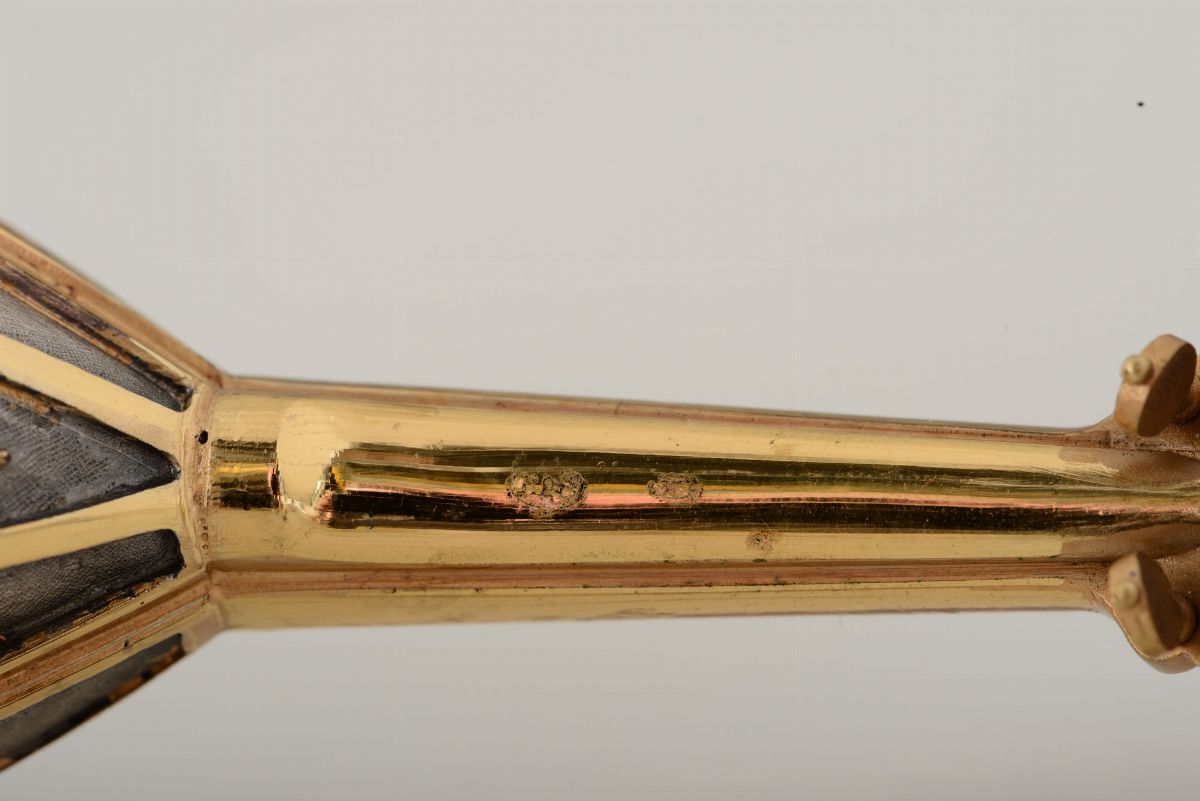 Modellino di Mandolino in Argento Dorato e Malachite Entro Scatola “gioielliere Pallanzani Milano...
