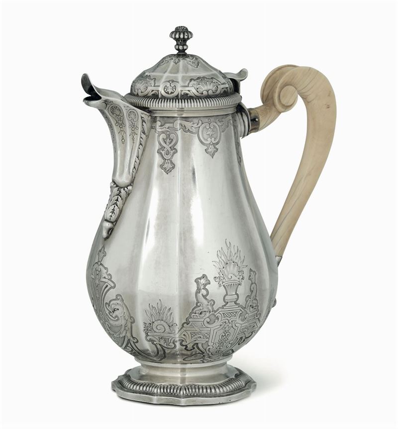A silver coffee pot, France, 19th century  - Auction Collectors' Silvers - Cambi Casa d'Aste