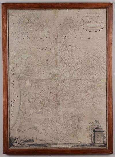 Carta Topografica dello Stato della Repubblica Lucchese Sotto Napoleone, Italia 1804