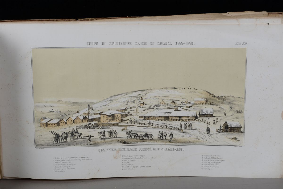 Casa Savoia - Album Figuratoricordo Pittorico Militare della Spedizione Sarda in Oriente negli An...