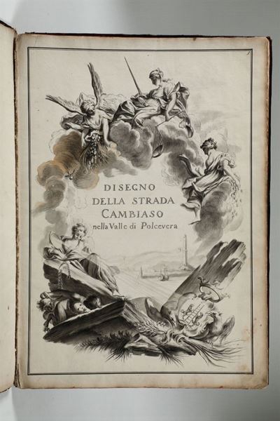 Brusco,giacomodisegno della Strada Cambiaso nella Valle di Polcevera..genova,giacomo Bruschi,21 M...