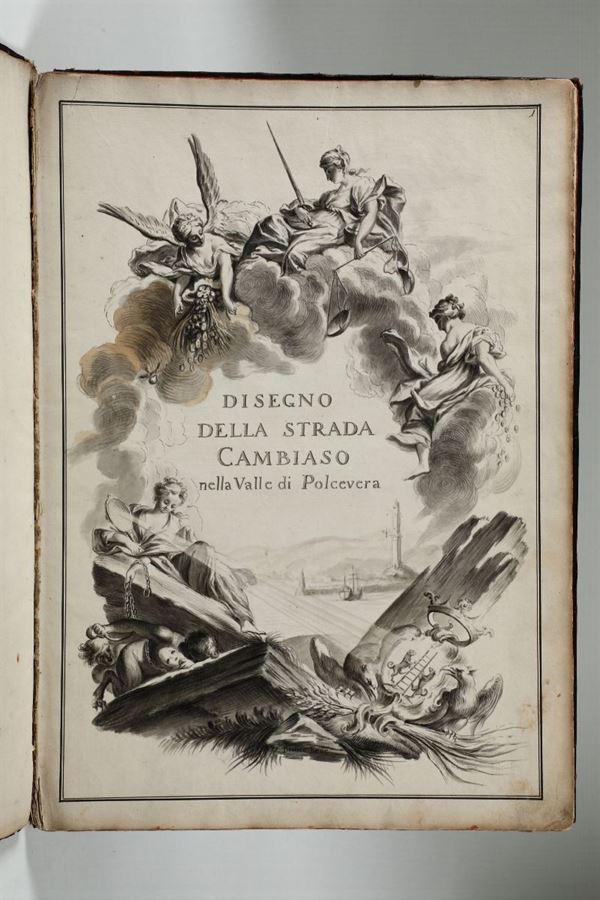 Brusco,Giacomo Disegno della strada Cambiaso nella Valle di Polcevera..Genova,Giacomo Bruschi,21 marzo,1774
